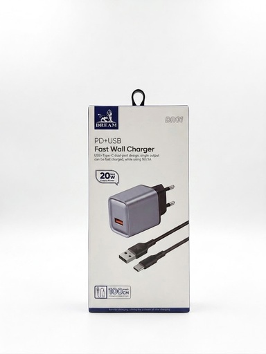 شاحن دريم USB+TC بنفسجي